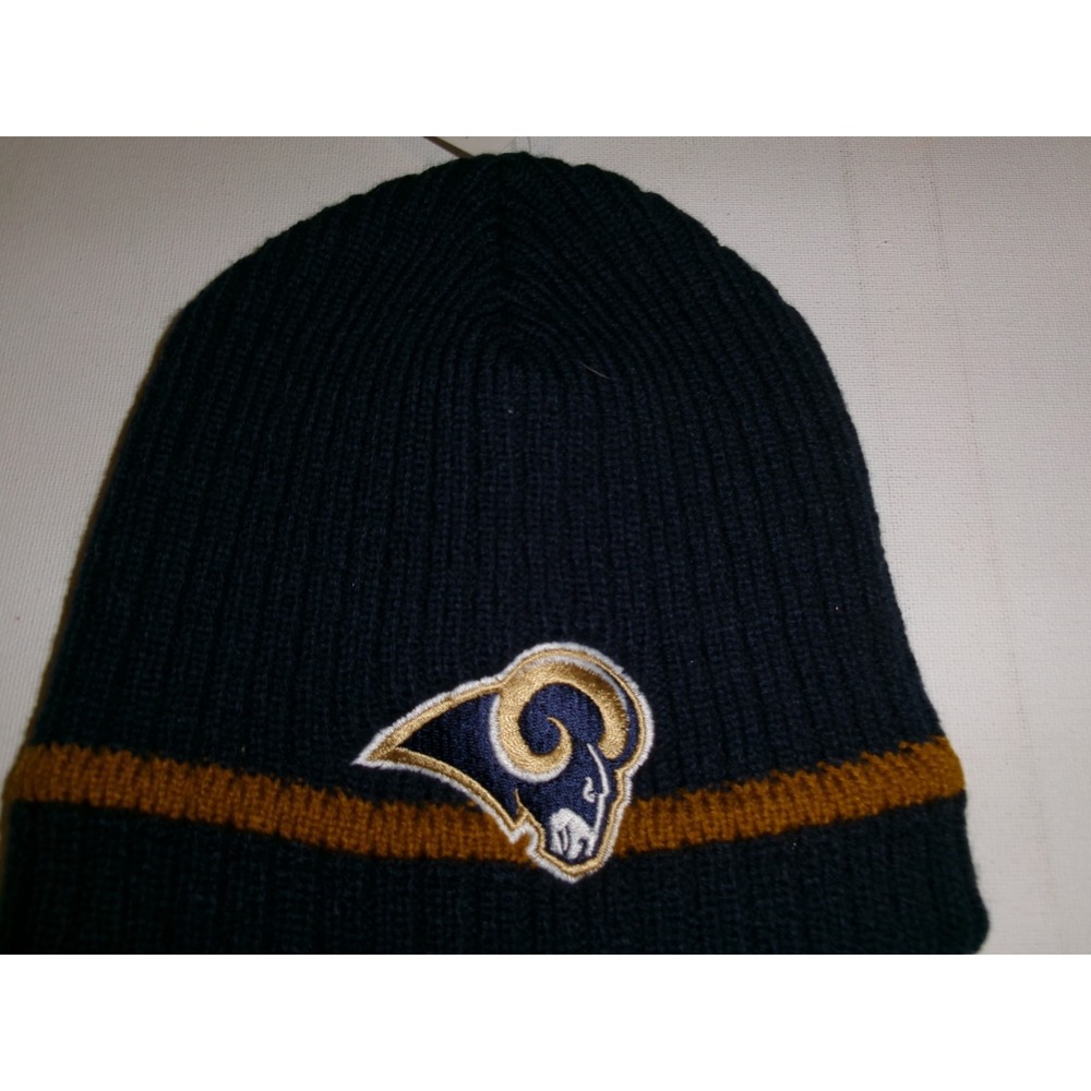 LOS ANGELES RAMS   KNIT BEANIE TOBOGGAN Y2K 00s HAT CAP VINTAGE D-STOCK BK